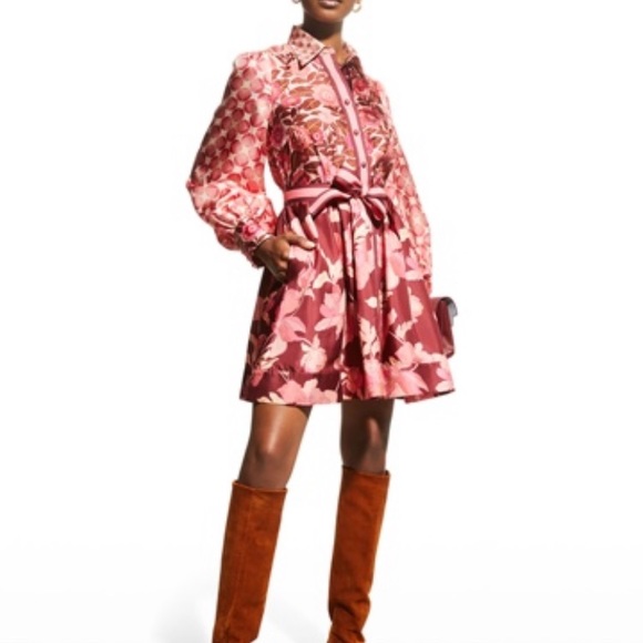 Zimmermann Dresses & Skirts - Zimmermann Concert Spliced Mini Shirt-Dress